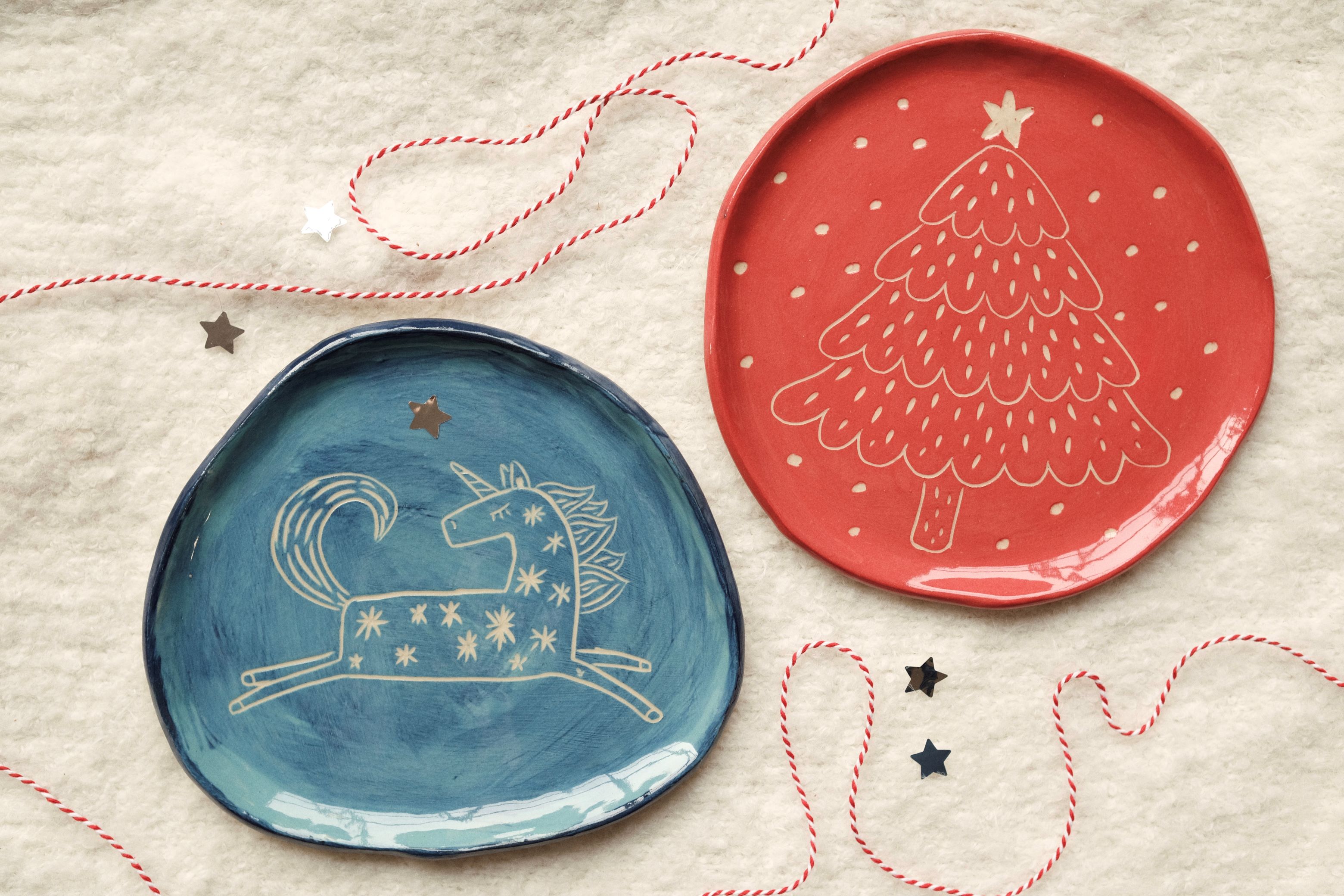 Тарелочки сграффито НГ фото 1