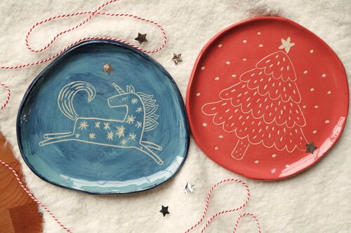 Тарелочки сграффито НГ фото 4